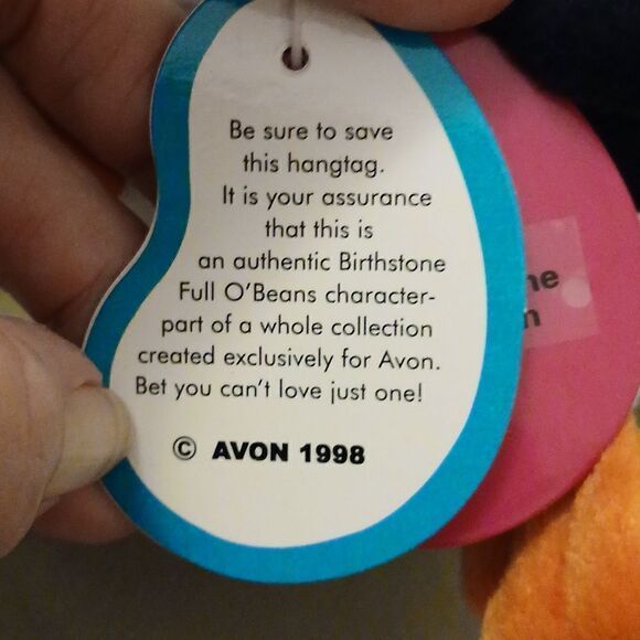 🩷Avon Full O' Beans, Birthstone January (garnet) Plushie NEW WITH ALL TAGS - Picture 6 of 9